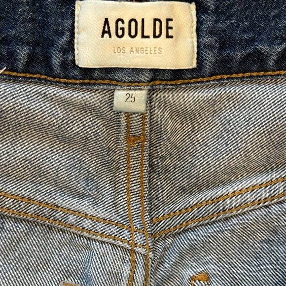 Agolde Blue Wide Leg Jeans - Picture 5 of 10